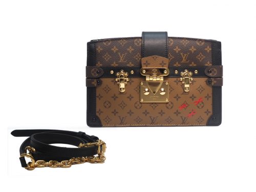 Louis Vuitton M43596 Monogram Reverse Bag Trunk Clutch/ Crossbody Messenger Bag (DR3139)