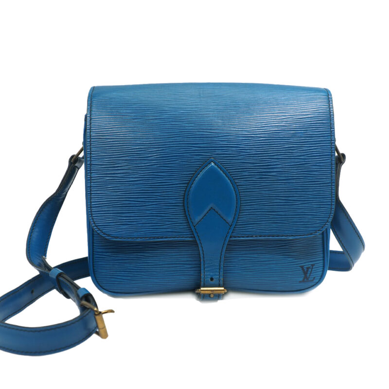 Louis Vuitton M52245 Toledo Bleu/ Blue Epi Leather Cartouchiere Bag (MI0950)