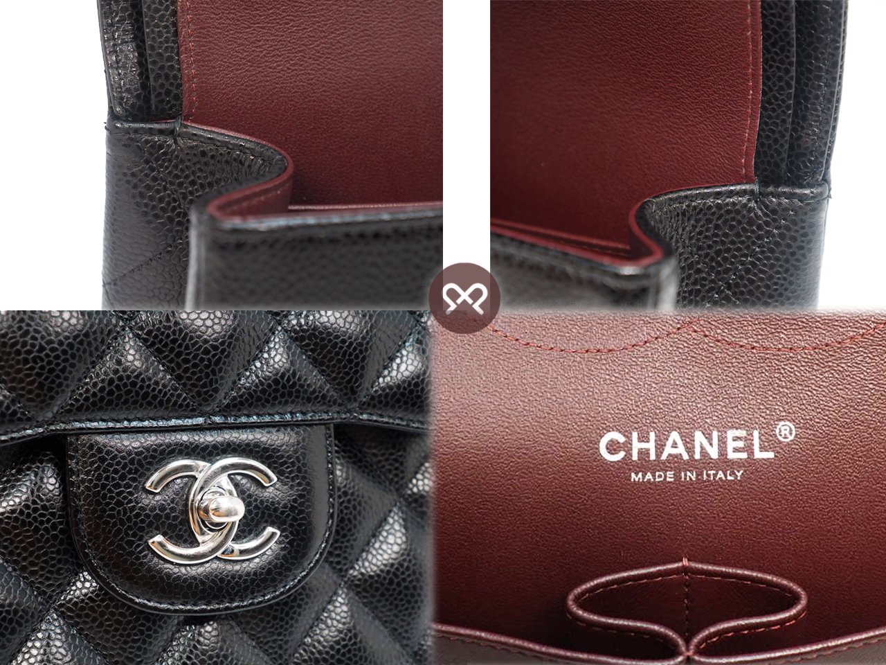 Chanel 26092207 30cm Black Caviar Leather Large Classic Flap Silver Hardware - Image 7