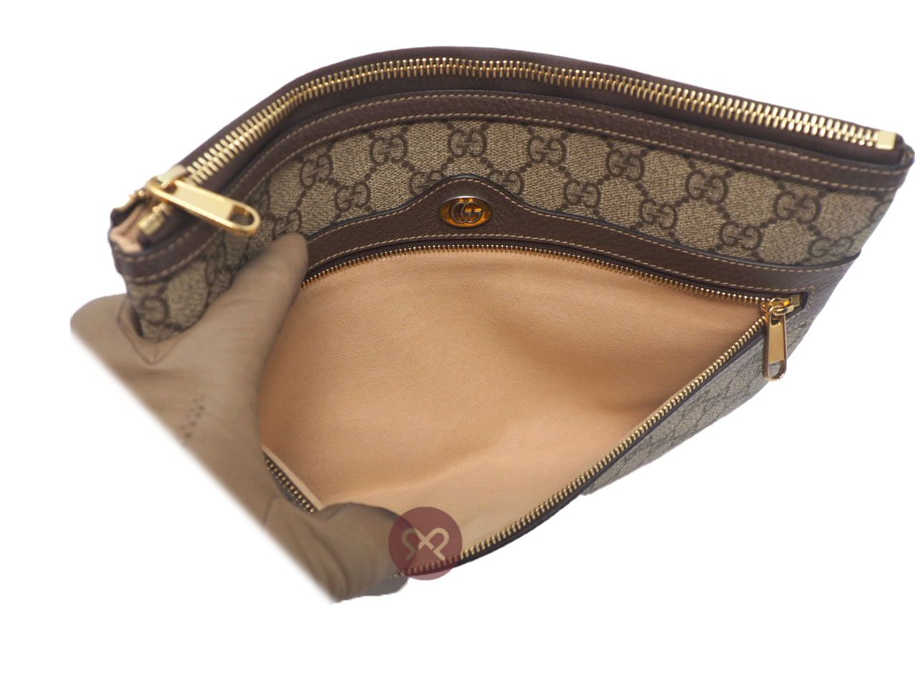Gucci 517551 Brown Ophidia GG Supreme Pouch/ Clutch Bag - Image 6