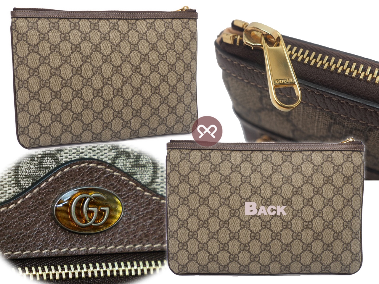 Gucci 517551 Brown Ophidia GG Supreme Pouch/ Clutch Bag - Image 5