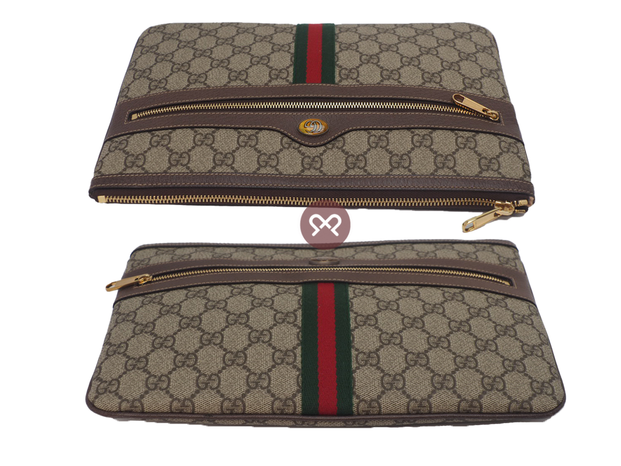 Gucci 517551 Brown Ophidia GG Supreme Pouch/ Clutch Bag - Image 3