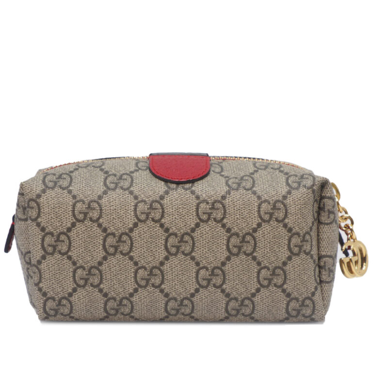 Gucci 548394 Red 6" Ophidia GG cosmetic Case/ Pouch