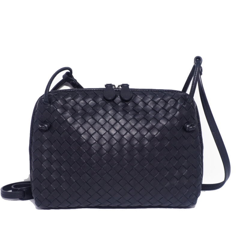 Bottega Veneta Black Intrecciato Nappa Leather Nodini Crossbody Bag- B06290534L