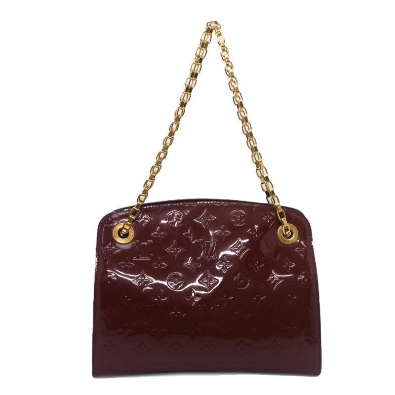 Louis Vuitton M90109 Monogram Vernis Leather Amethyst Viriginia MM 3C Chain Tote/ Shoulder Bag
