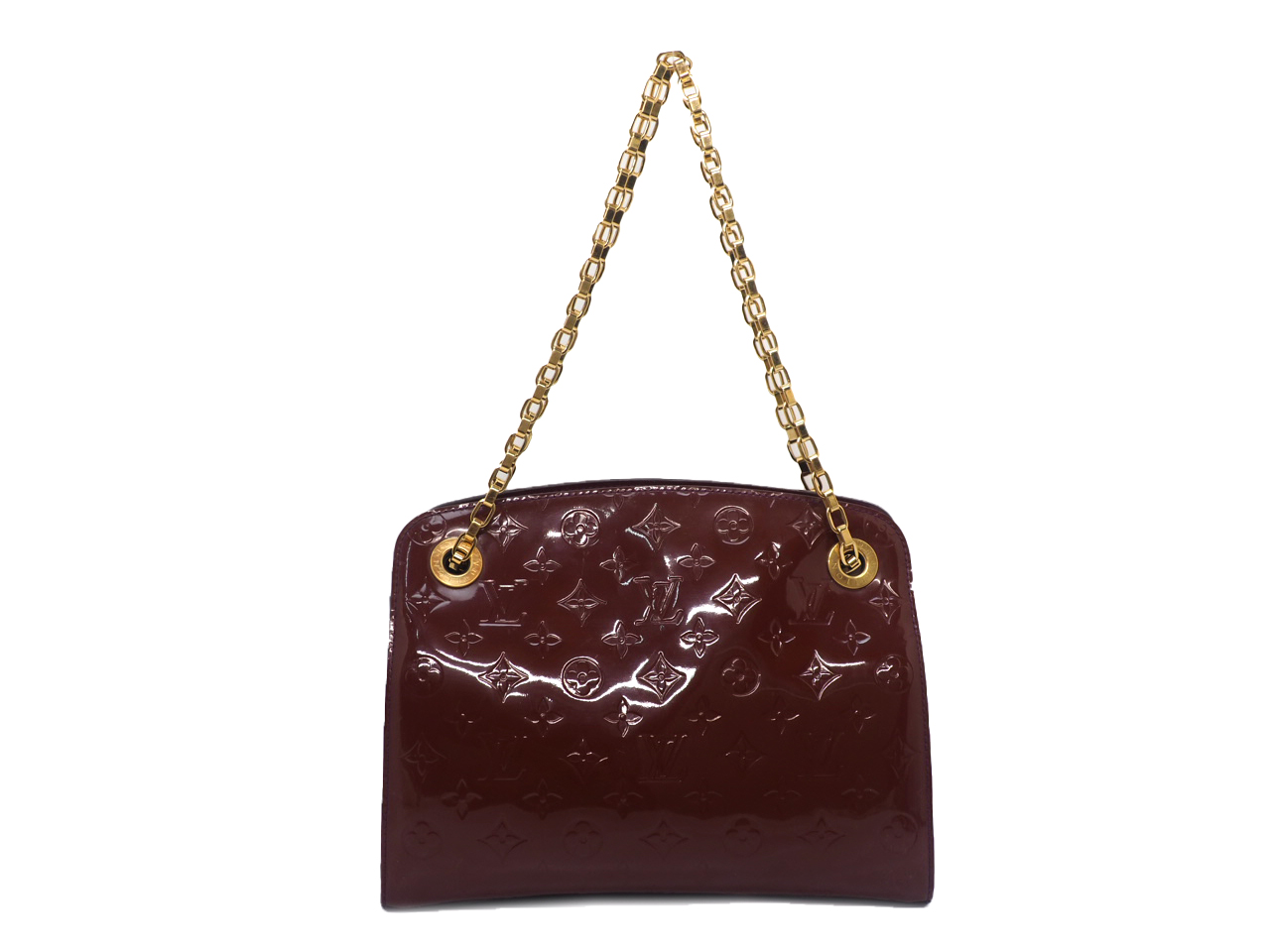 Louis Vuitton M90109 Monogram Vernis Leather Amethyst Viriginia MM 3C Chain Tote/ Shoulder Bag