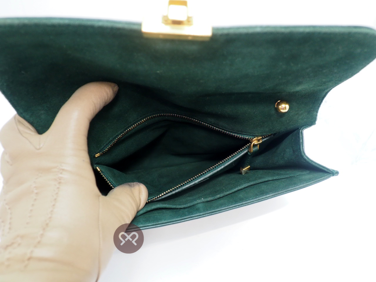 Dior Khaki Green Cannage Lambskin Leather Studded Dioraddict Flap Shoulder/ Crossbody bag - Image 14