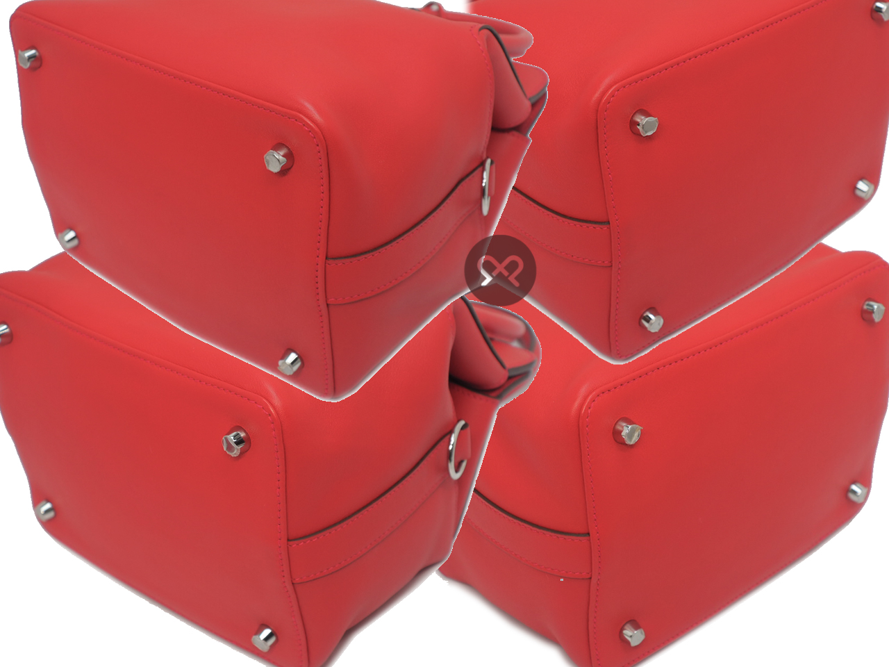 Hermes Toolbox 20cm Red Swift Leather with Palladium Hardware X Stamp - Image 6
