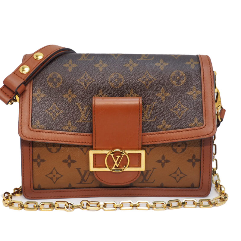 Louis Vuitton M45958 Monogram Reverse Canvas Dauphine MM City/ Crossbody Bag (CA4210)