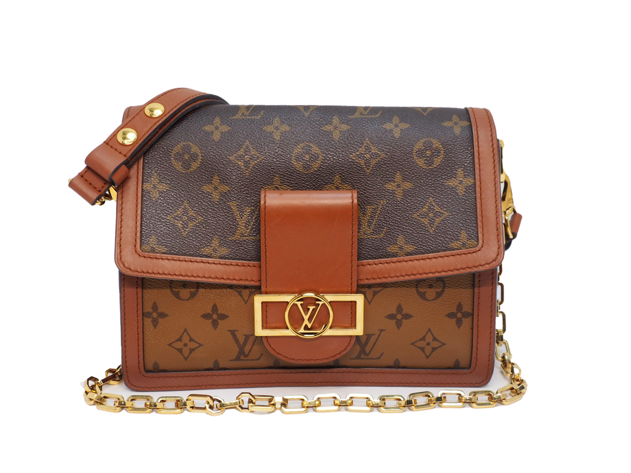 Louis Vuitton M45958 Monogram Reverse Canvas Dauphine MM City/ Crossbody Bag (CA4210)