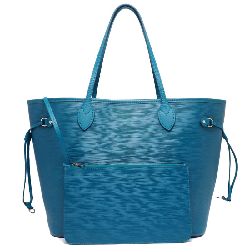 Louis Vuitton M40930 Cyan Epi Leather Neverfull MM Tote Bag (CA2143)