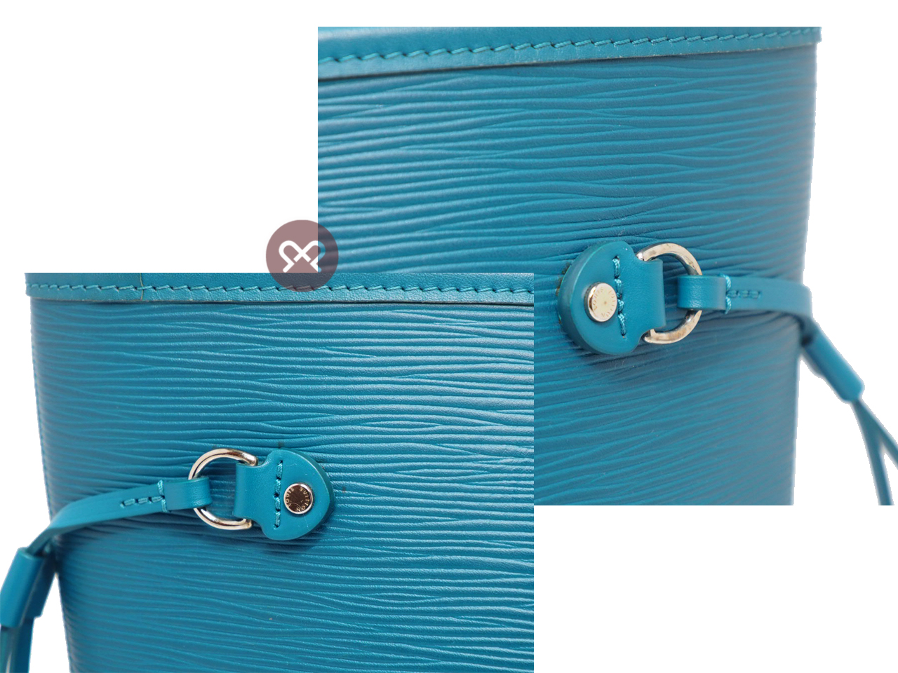 Louis Vuitton M40930 Cyan Epi Leather Neverfull MM Tote Bag (CA2143) - Image 4