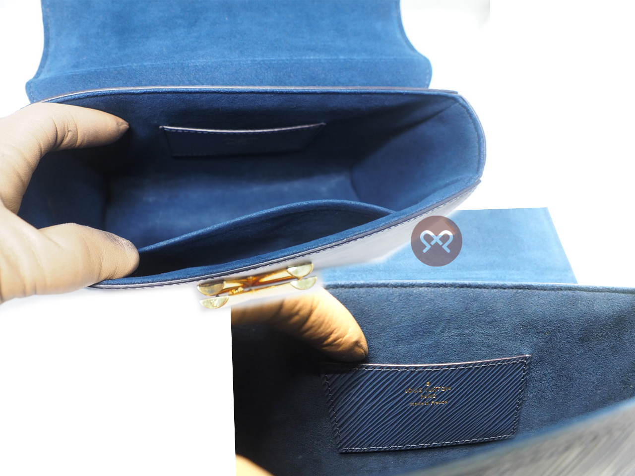 Louis Vuitton M53090 Blue Epi Leather Twist MM Shoulder /Crossbody Bag (AR4108) - Image 10