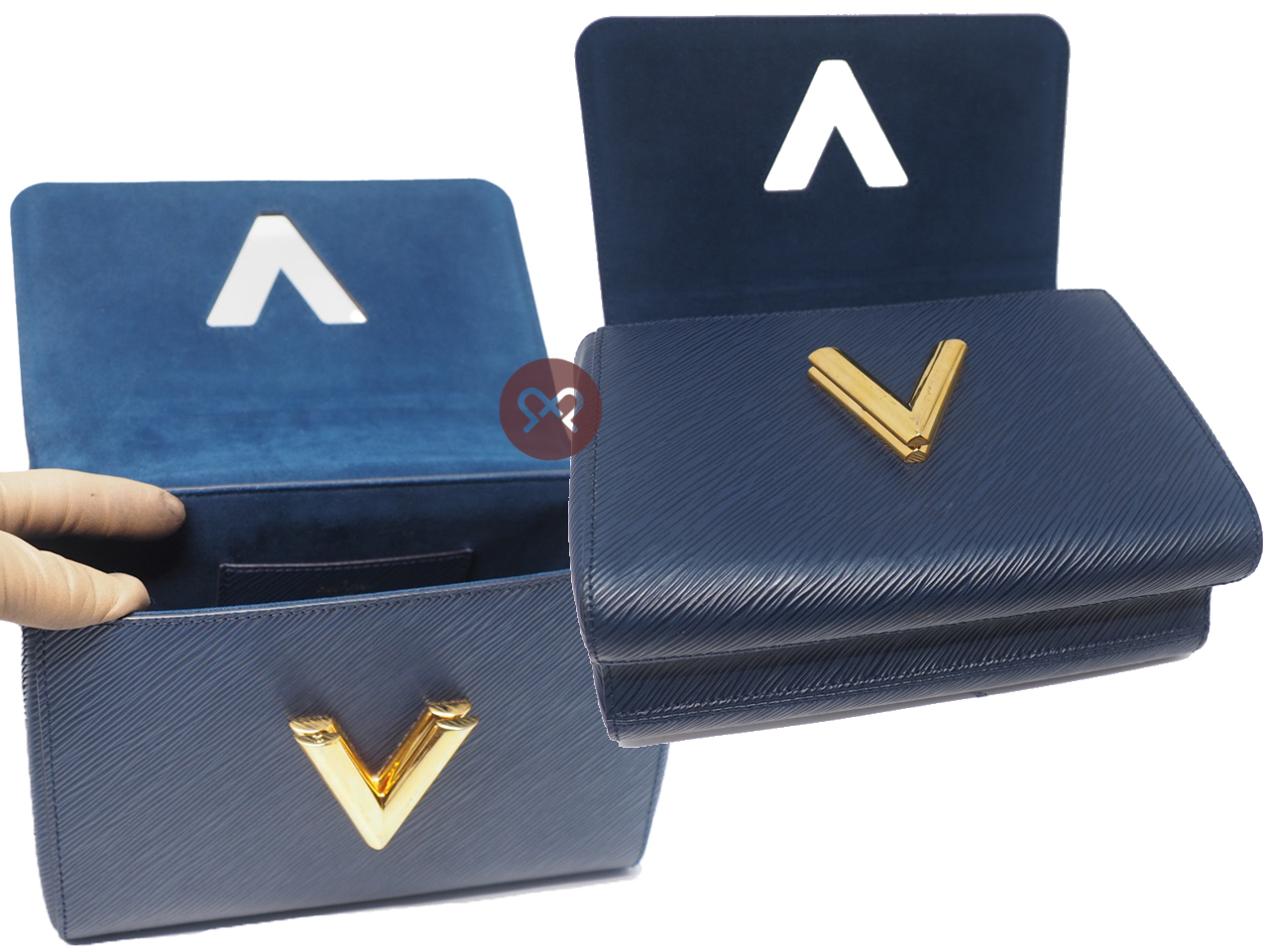 Louis Vuitton M53090 Blue Epi Leather Twist MM Shoulder /Crossbody Bag (AR4108) - Image 9