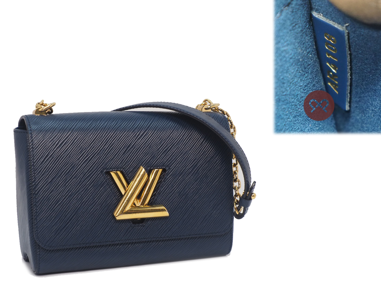 Louis Vuitton M53090 Blue Epi Leather Twist MM Shoulder /Crossbody Bag (AR4108) - Image 2