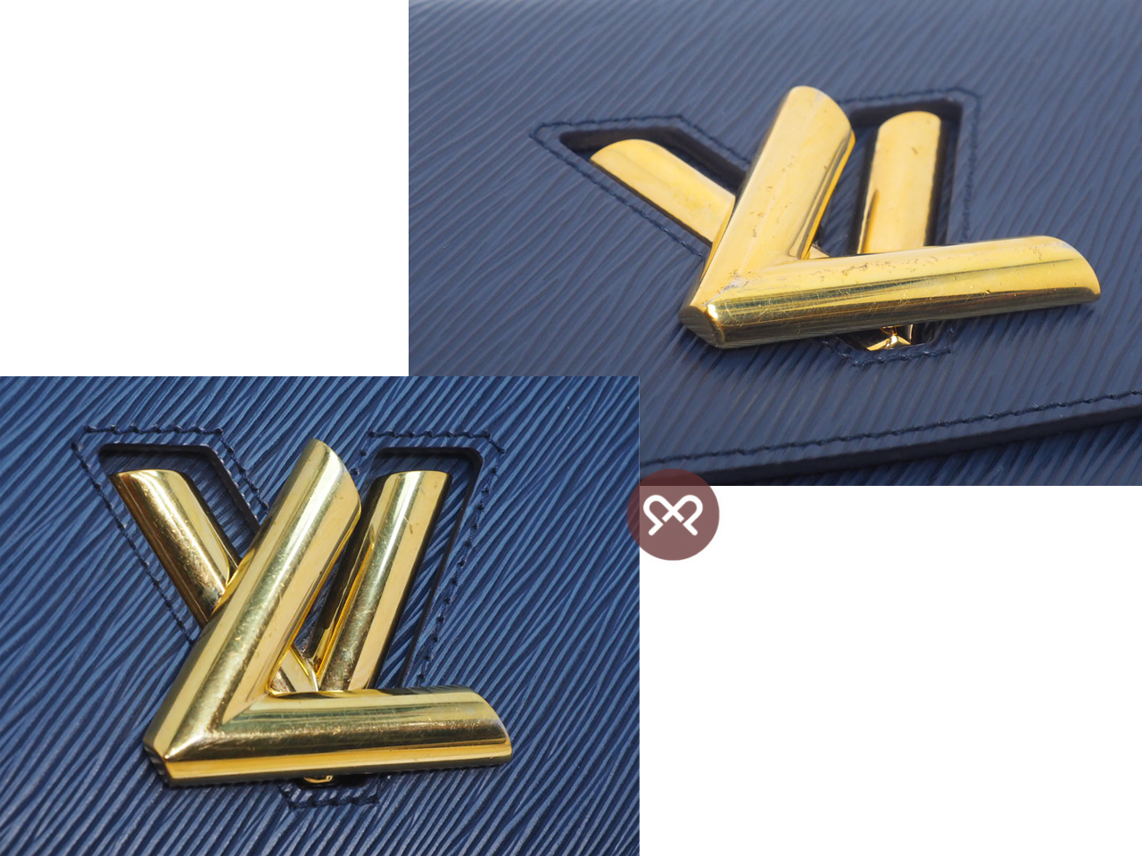 Louis Vuitton M53090 Blue Epi Leather Twist MM Shoulder /Crossbody Bag (AR4108) - Image 4