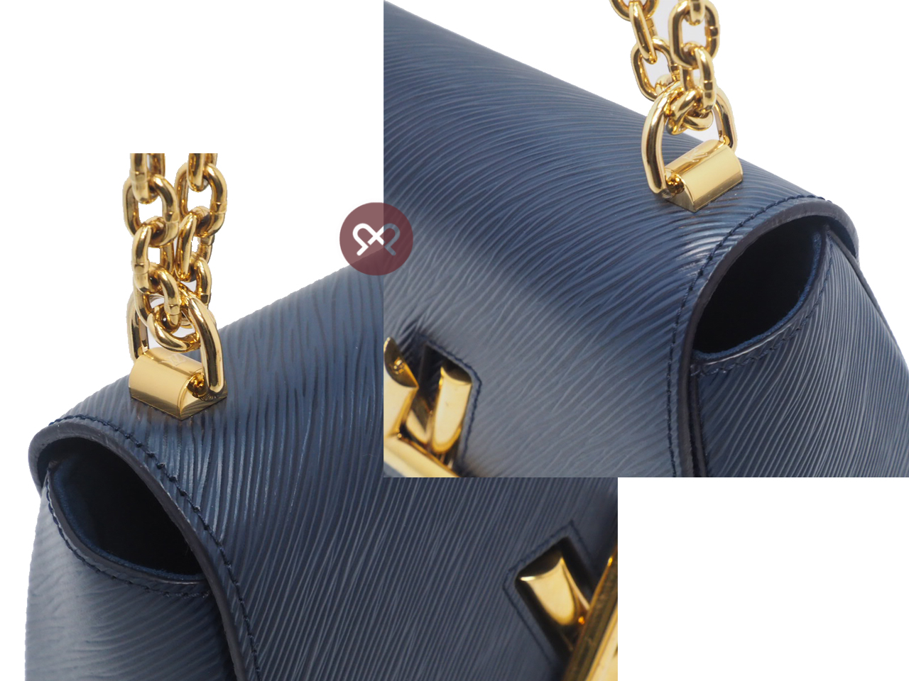 Louis Vuitton M53090 Blue Epi Leather Twist MM Shoulder /Crossbody Bag (AR4108) - Image 7
