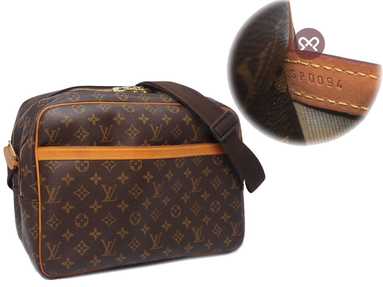 Louis Vuitton M45252 Monogram Canvas Reporter GM Messenger Bag (SP0094) - Image 2