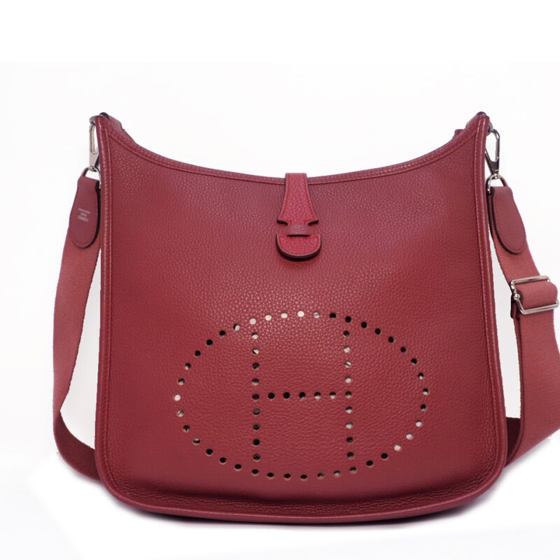 Hermes Evelyne 29cm Clemence Leather O Stamp Bois De Rose Messenger/ Crossbody Bag