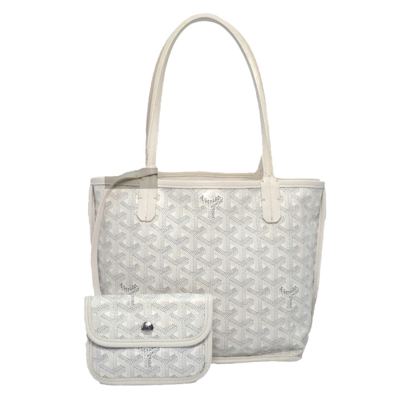 GOYARD White/ White Pattern Prints Saint Louis Junior Tote Bag