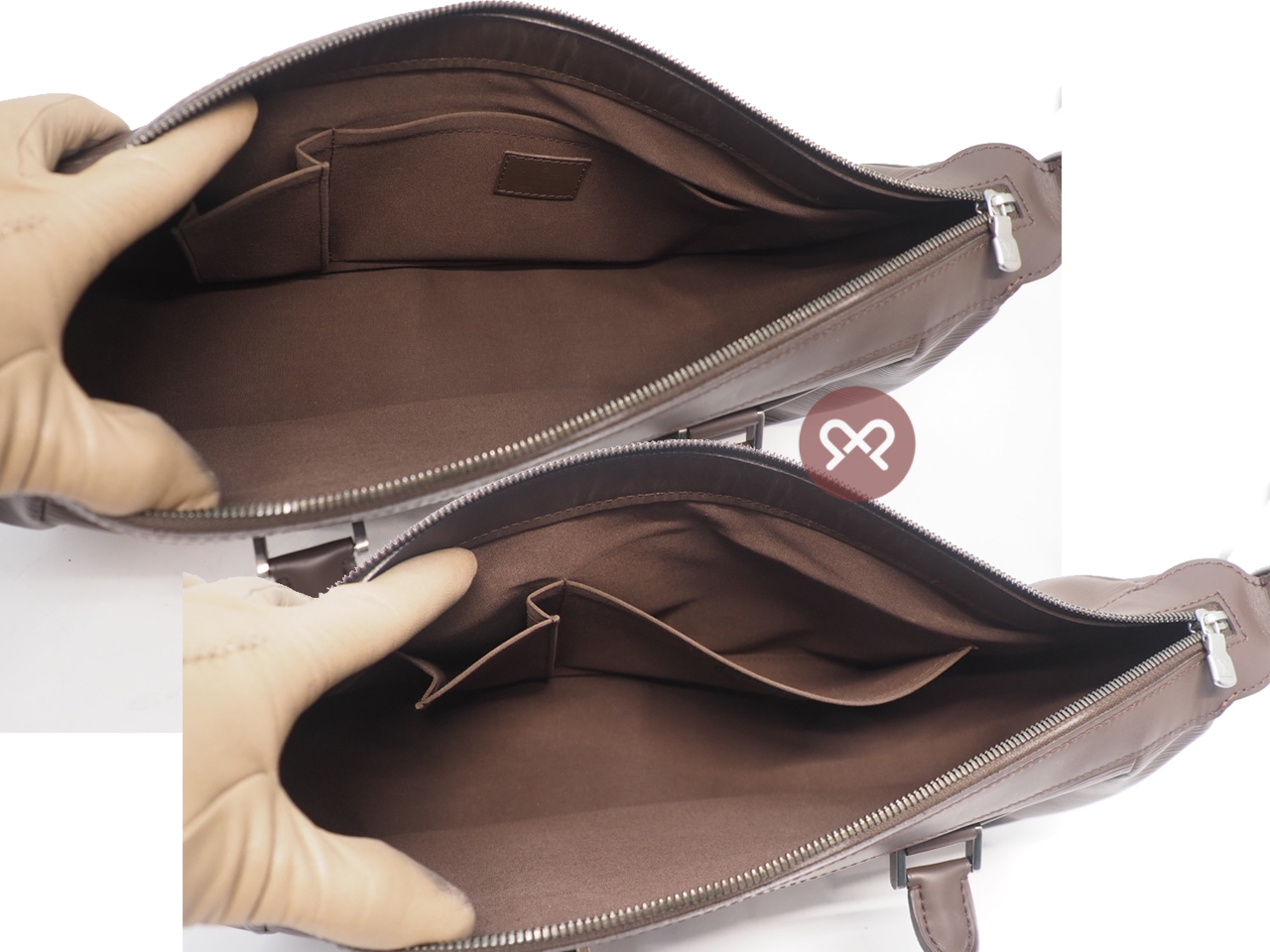 Louis Vuitton M5910D Epi Leather Moka/ Mocha Dhanura MM Tote/ Shoulder/ Crossbody Bag (AR1023) - Image 9