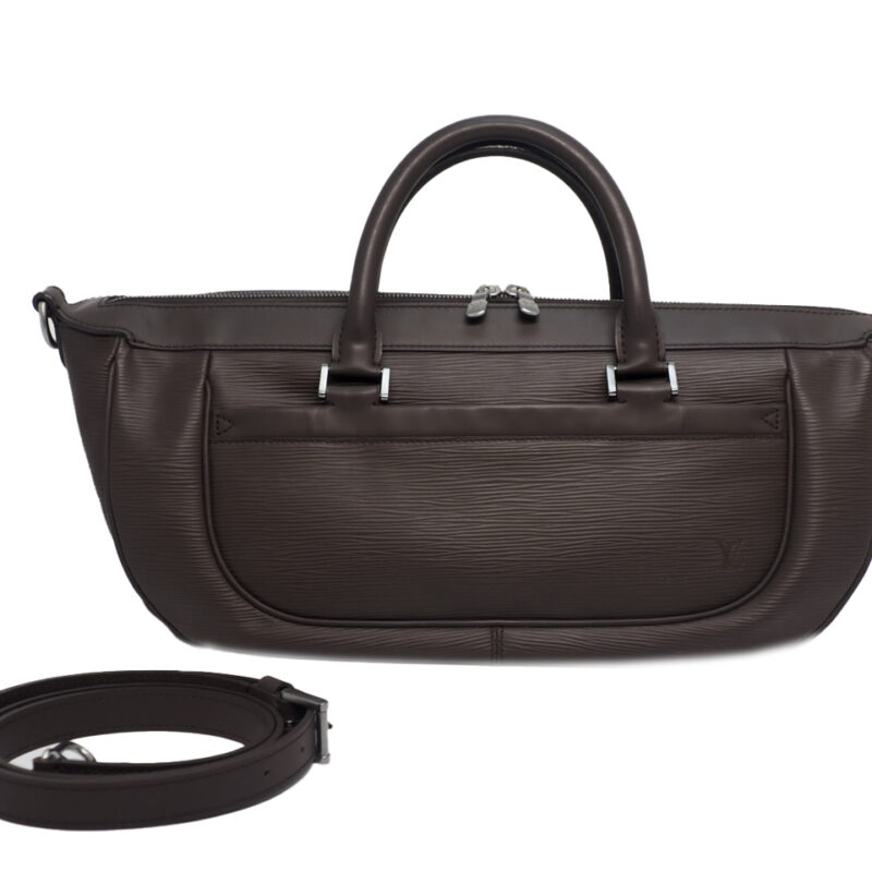 Louis Vuitton M5910D Epi Leather Moka/ Mocha Dhanura MM Tote/ Shoulder/ Crossbody Bag (AR1023)