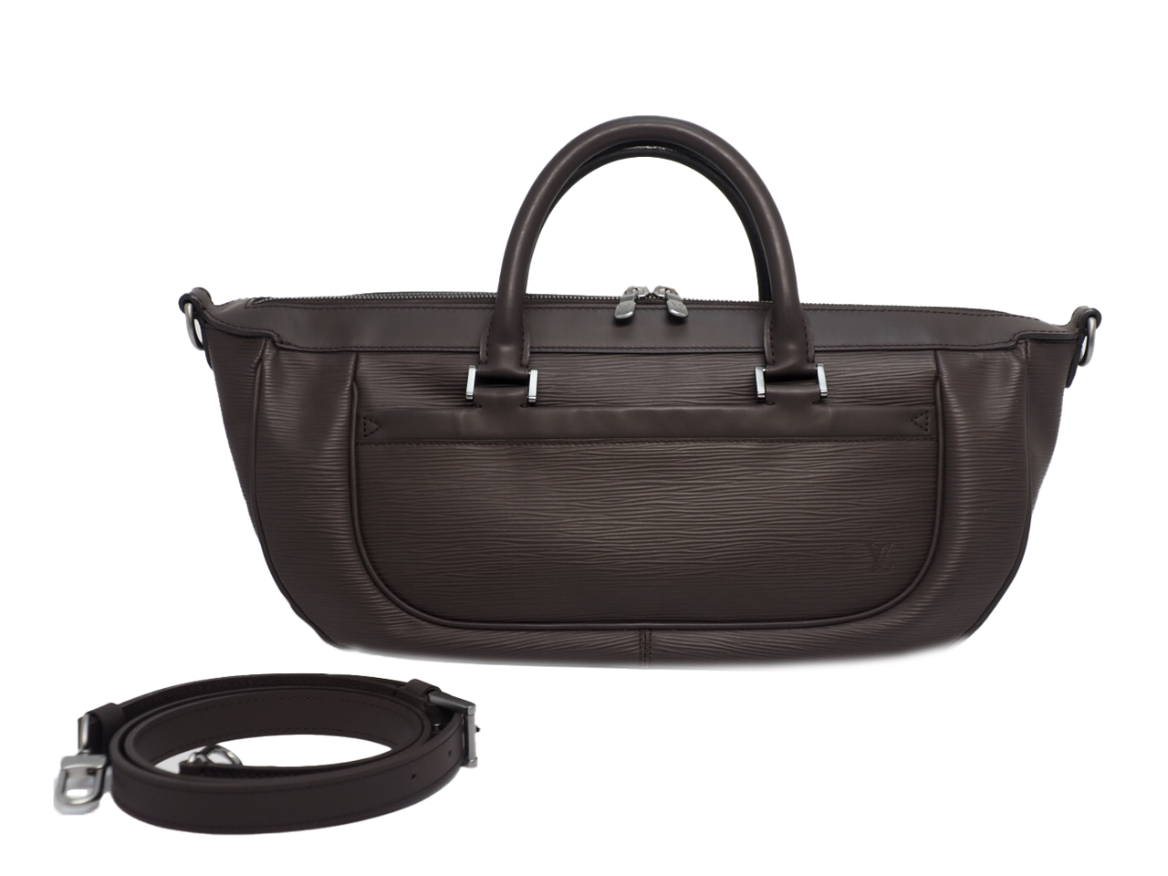 Louis Vuitton M5910D Epi Leather Moka/ Mocha Dhanura MM Tote/ Shoulder/ Crossbody Bag (AR1023)