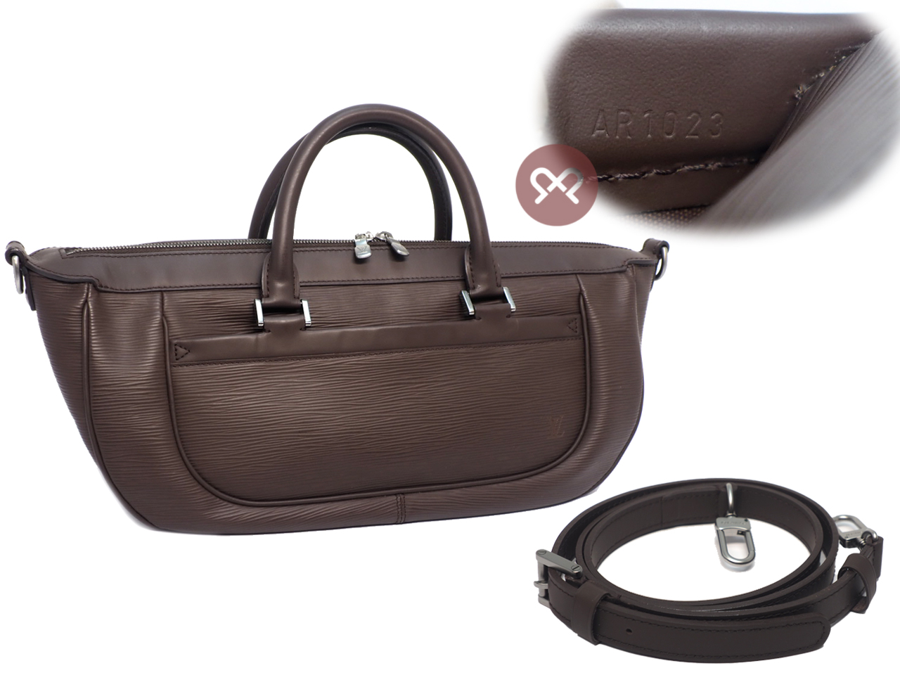 Louis Vuitton M5910D Epi Leather Moka/ Mocha Dhanura MM Tote/ Shoulder/ Crossbody Bag (AR1023) - Image 2