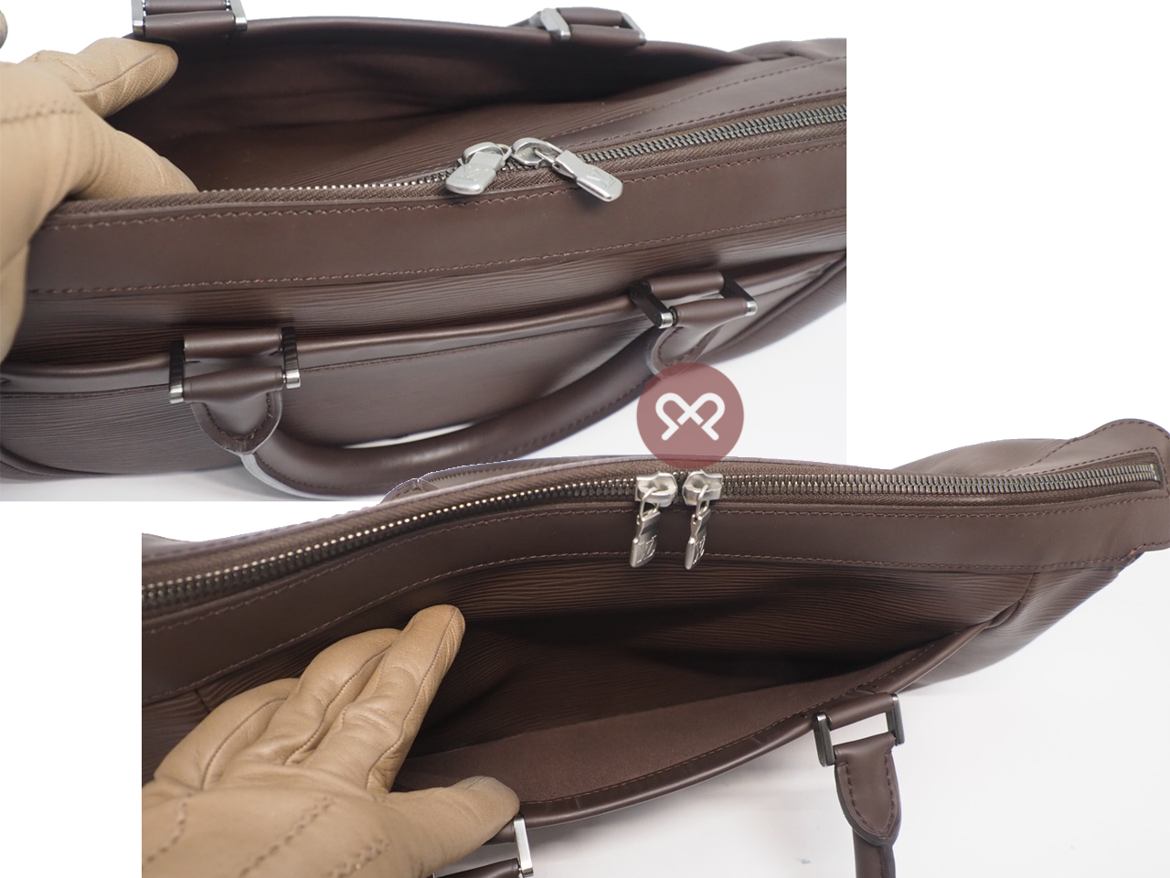 Louis Vuitton M5910D Epi Leather Moka/ Mocha Dhanura MM Tote/ Shoulder/ Crossbody Bag (AR1023) - Image 8