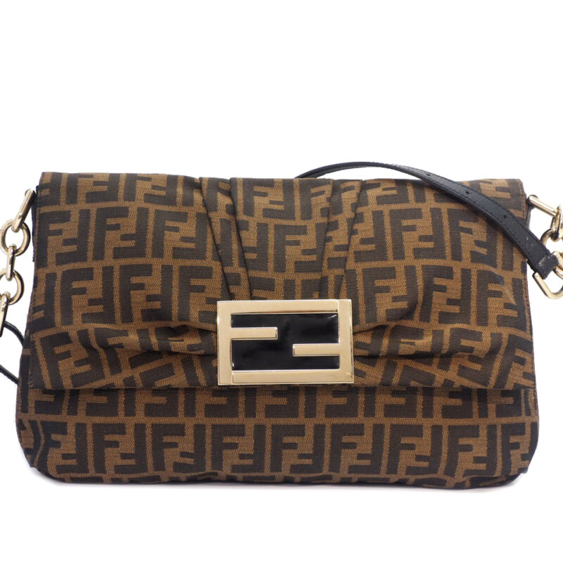 Fendi 8BT163 Zucca FF Mamma Flap Large Hobo Bag