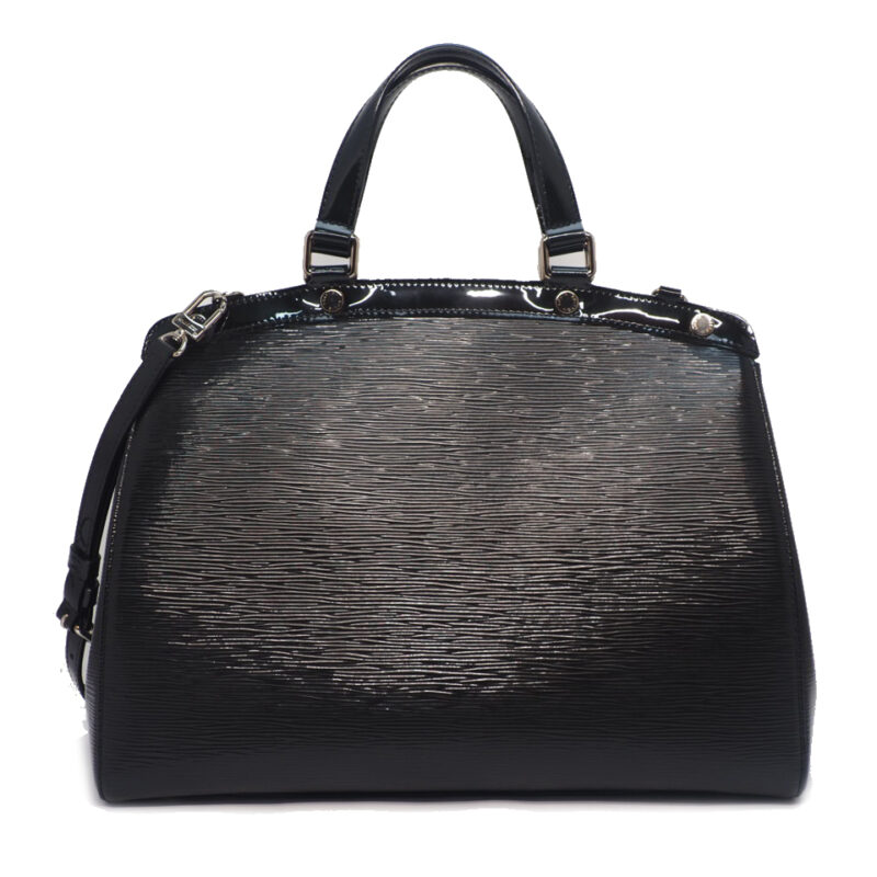 Louis Vuitton Glossy Black Electric Epi Leather Brea GM Tote w Strap