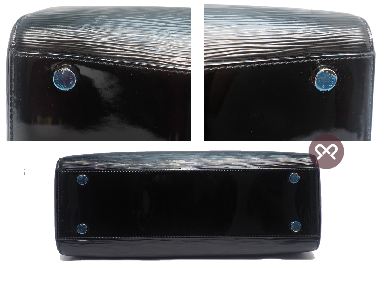 Louis Vuitton Glossy Black Electric Epi Leather Brea GM Tote w Strap - Image 7