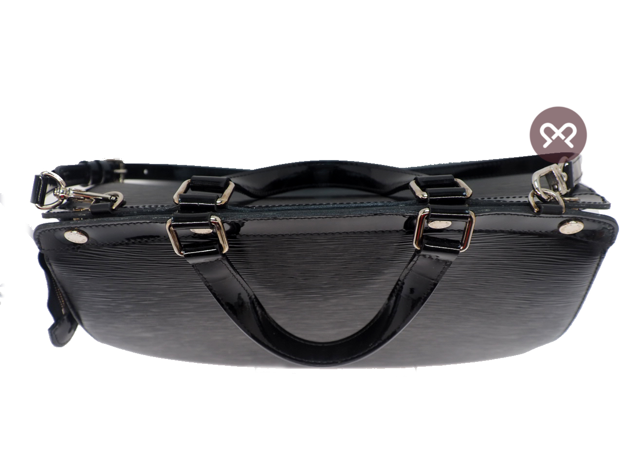 Louis Vuitton Glossy Black Electric Epi Leather Brea GM Tote w Strap - Image 5