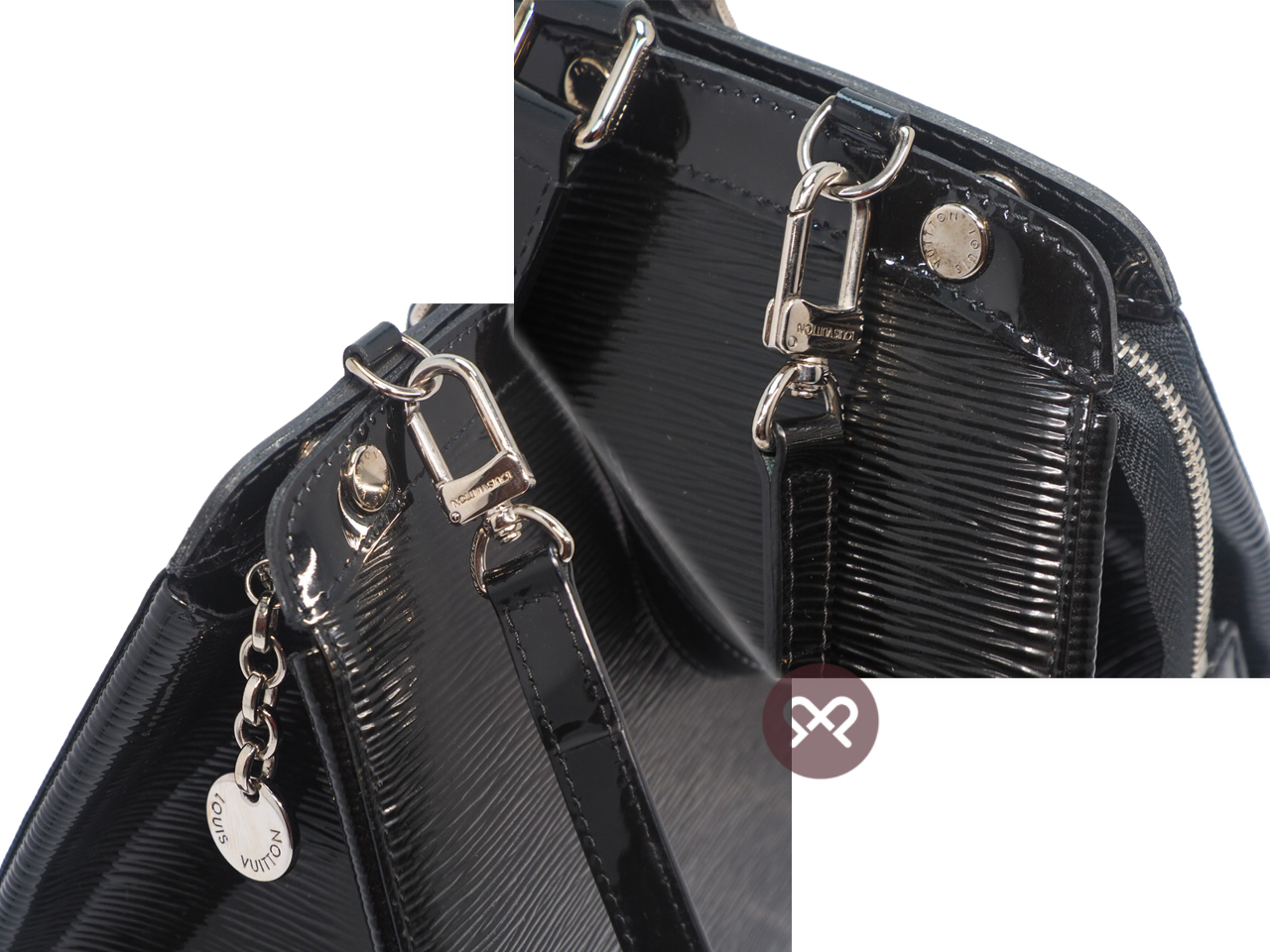 Louis Vuitton Glossy Black Electric Epi Leather Brea GM Tote w Strap - Image 8