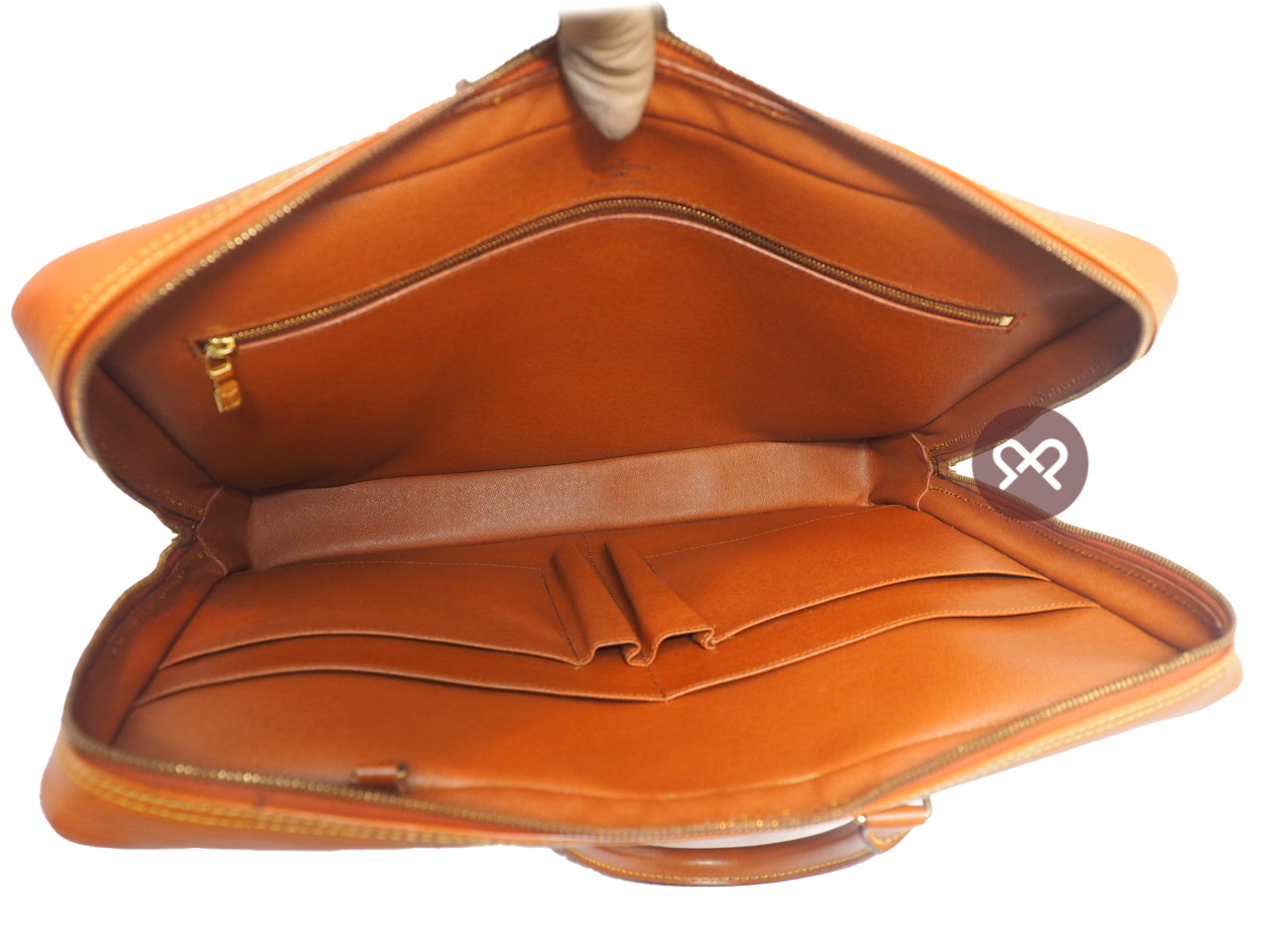 Louis Vuitton Epi Brown Soft Briefcase / Porte-Document Voyage Business Bag (VI0916) - Image 9