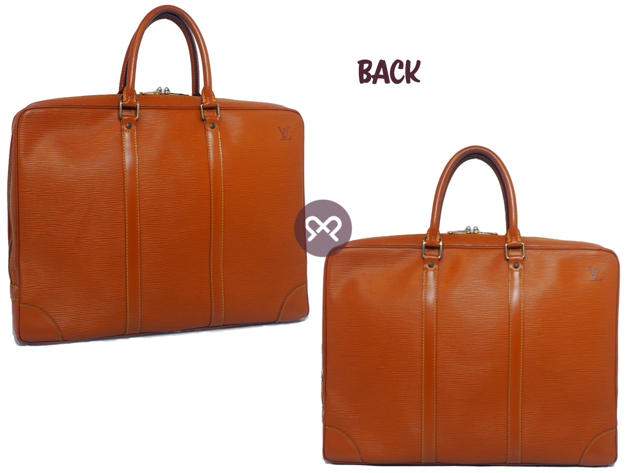 Louis Vuitton Epi Brown Soft Briefcase / Porte-Document Voyage Business Bag (VI0916) - Image 3