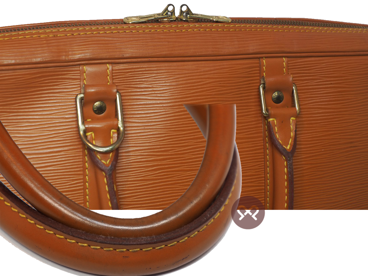 Louis Vuitton Epi Brown Soft Briefcase / Porte-Document Voyage Business Bag (VI0916) - Image 7