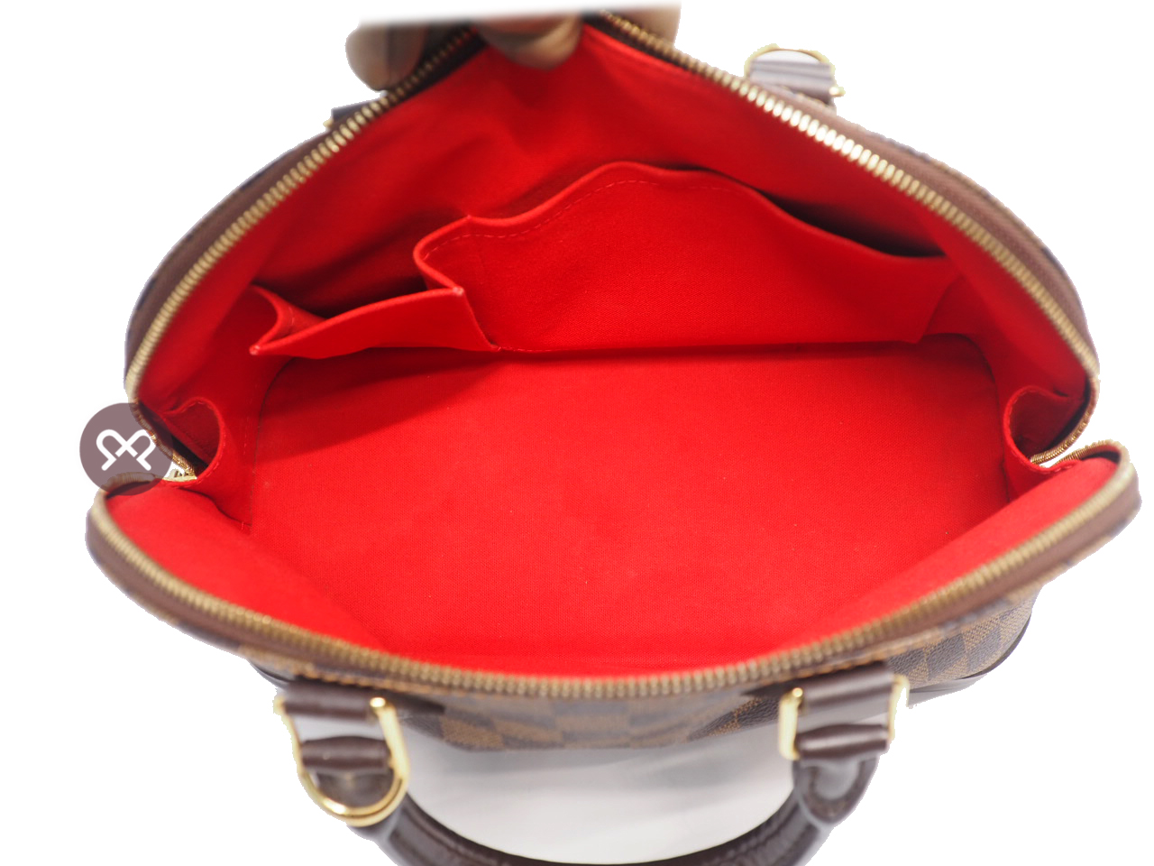 Louis Vuitton N53151 Damier Ebene Canvas Alma PM (CT2172) - Image 9
