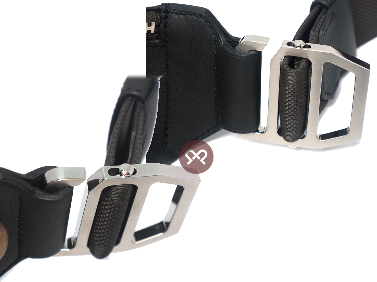Hermes Dark Grey/ Black Calf Leather CitySlide PM C Stamp Cross Body Multiple/ Waist Belt Bag - Image 10