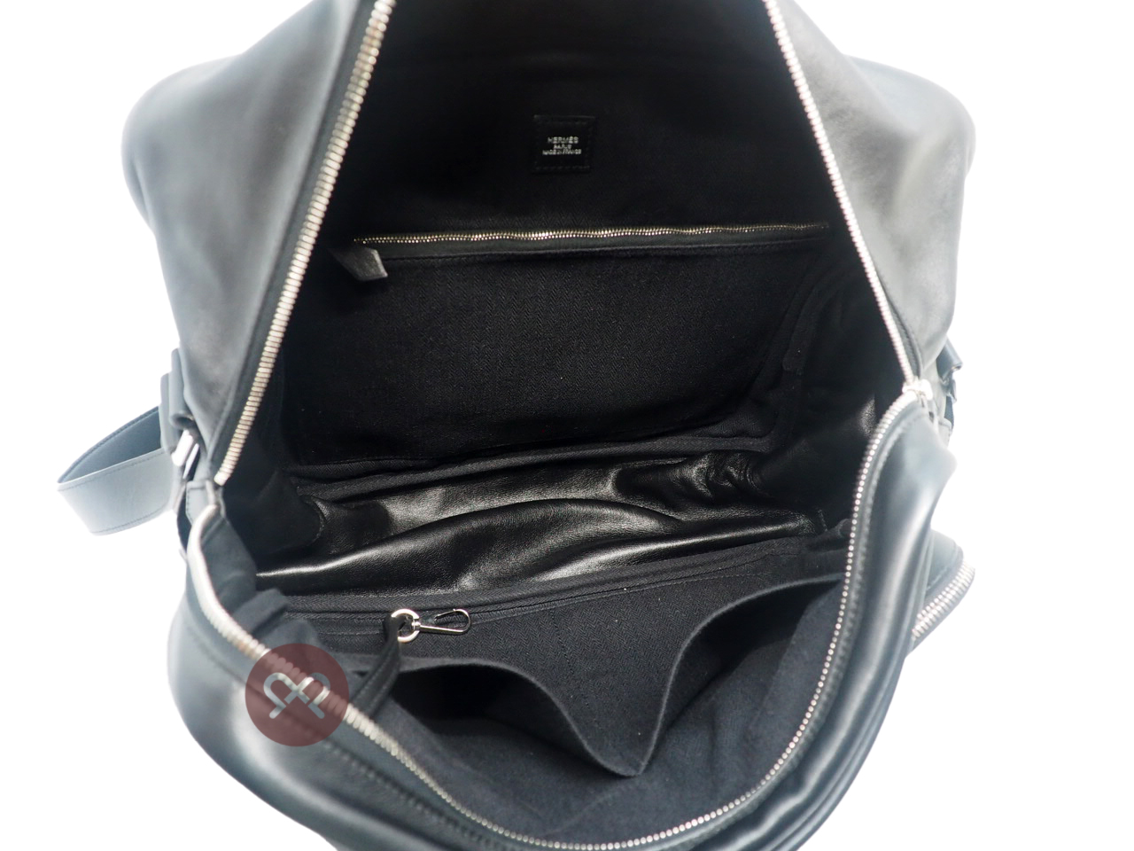 Hermes 34cm Black Veau Sikkim Calfskin L Stamp Shoulder/ Reporter/ Cross Body Messenger Bag - Image 11