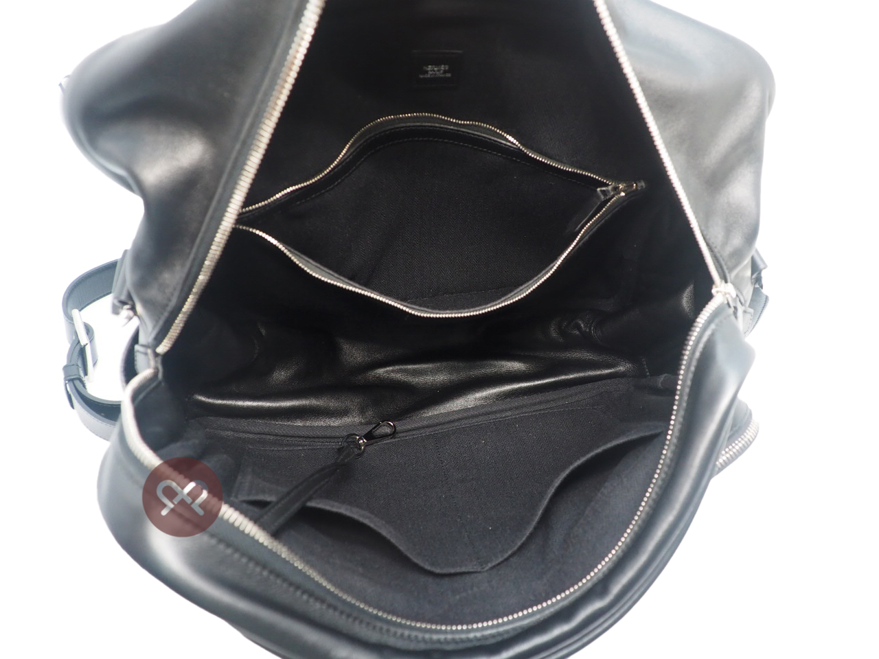 Hermes 34cm Black Veau Sikkim Calfskin L Stamp Shoulder/ Reporter/ Cross Body Messenger Bag - Image 10