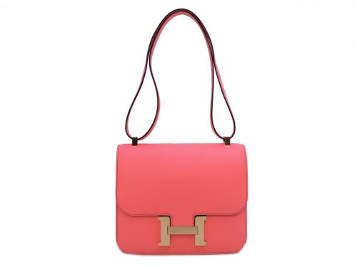 Hermes Constance 24cm C Stamp Epsom Leather Duo Color Rose Pink/ Rose Poupre Gold Hardware