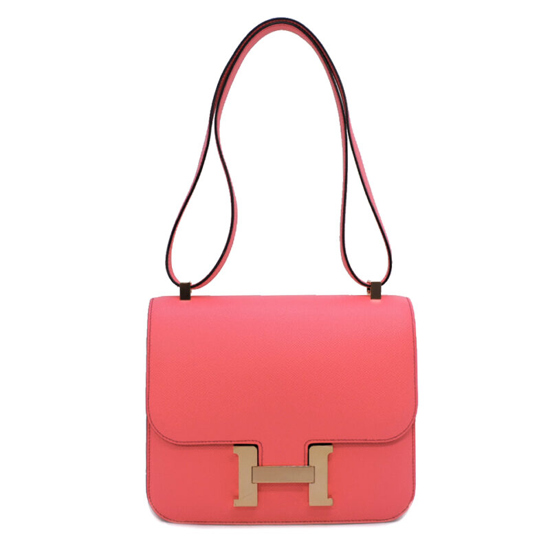 Hermes Constance 24cm C Stamp Epsom Leather Duo Color Rose Pink/ Rose Poupre Gold Hardware