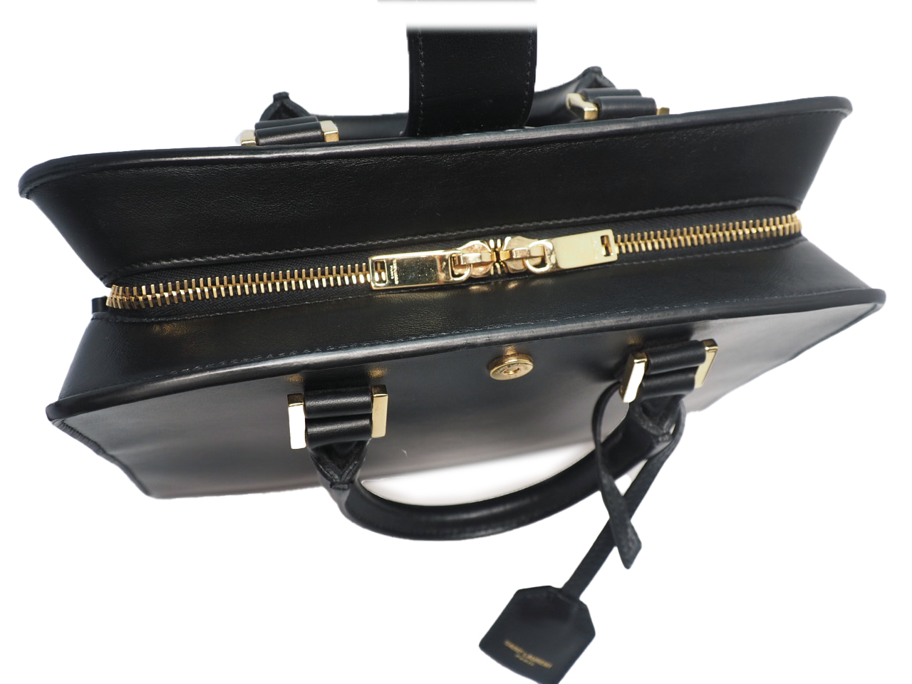 YSL Yvas Saint Laurant 472466 Black Calf Cabas Paris Baby 26cm 2 Way bag - Image 5