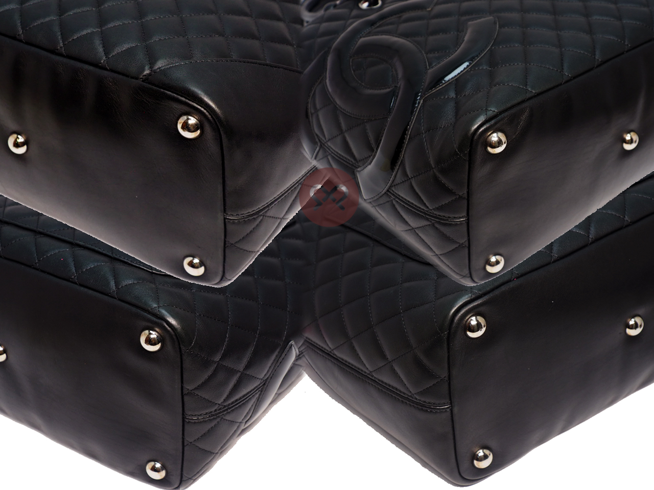 Chanel 13510908 Black x Black Patent Cambon Quilted CC Shopping Large Tote - Image 6