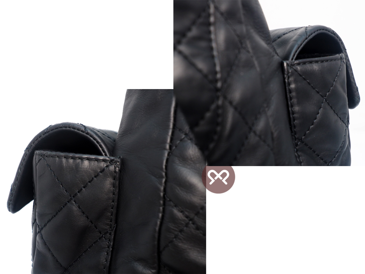 Chanel 17018971 Black Lambskin Double Pockets Drawstring Backpack Ruthenium Hardware - Image 5