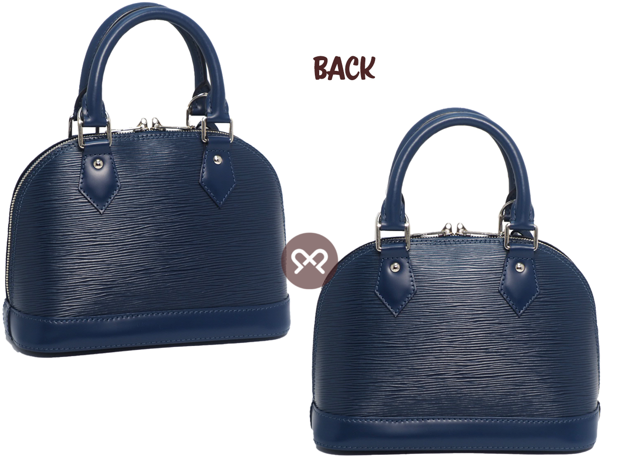 Louis Vuitton M40862 Blue Epi Leather Alma BB Tote with Strap (RFID) - Image 3