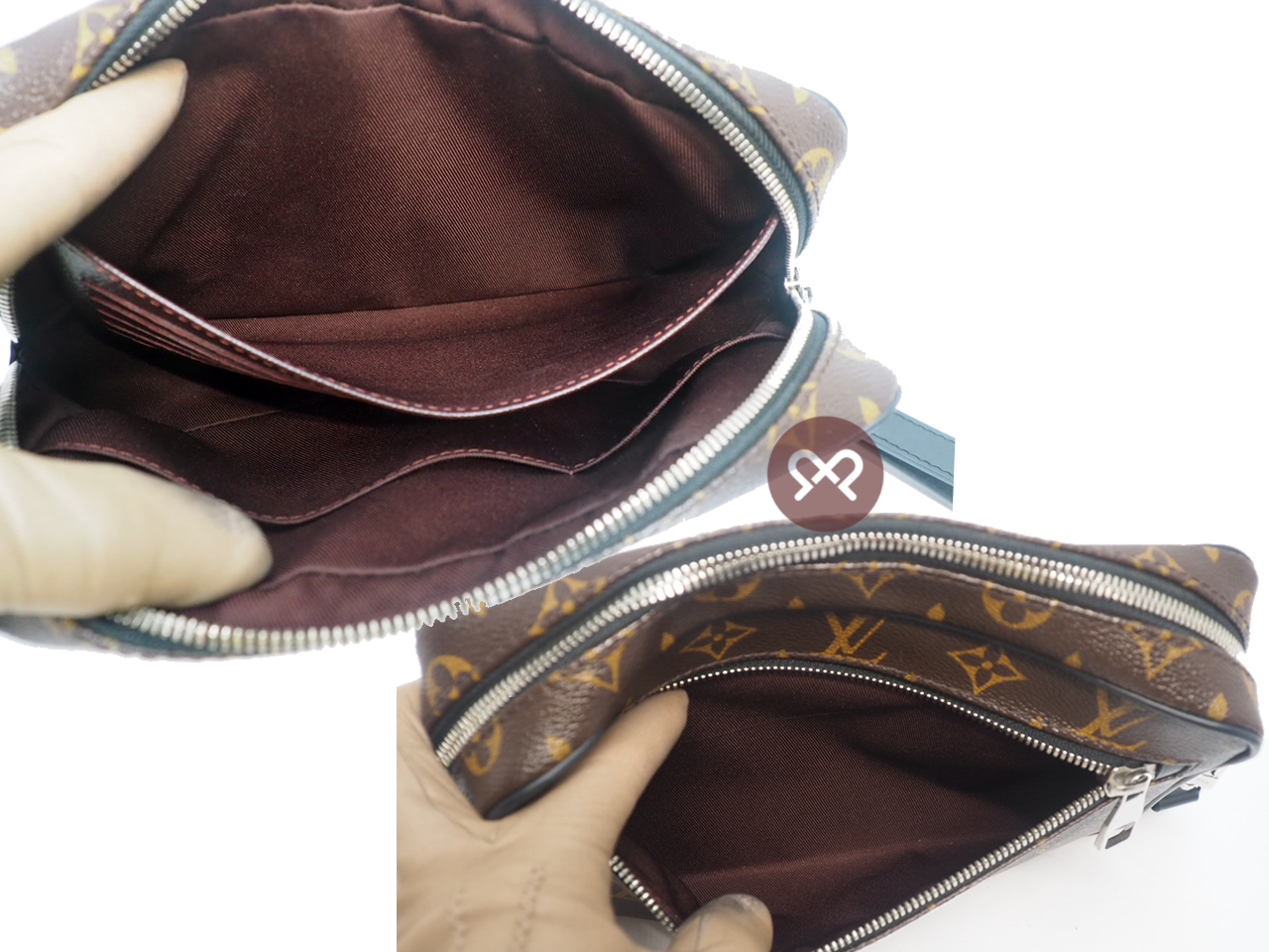 Louis Vuitton M42838 Monogram Canvas Pochette Kasai Macassar Clutch Bag ( SR4126) - Image 8