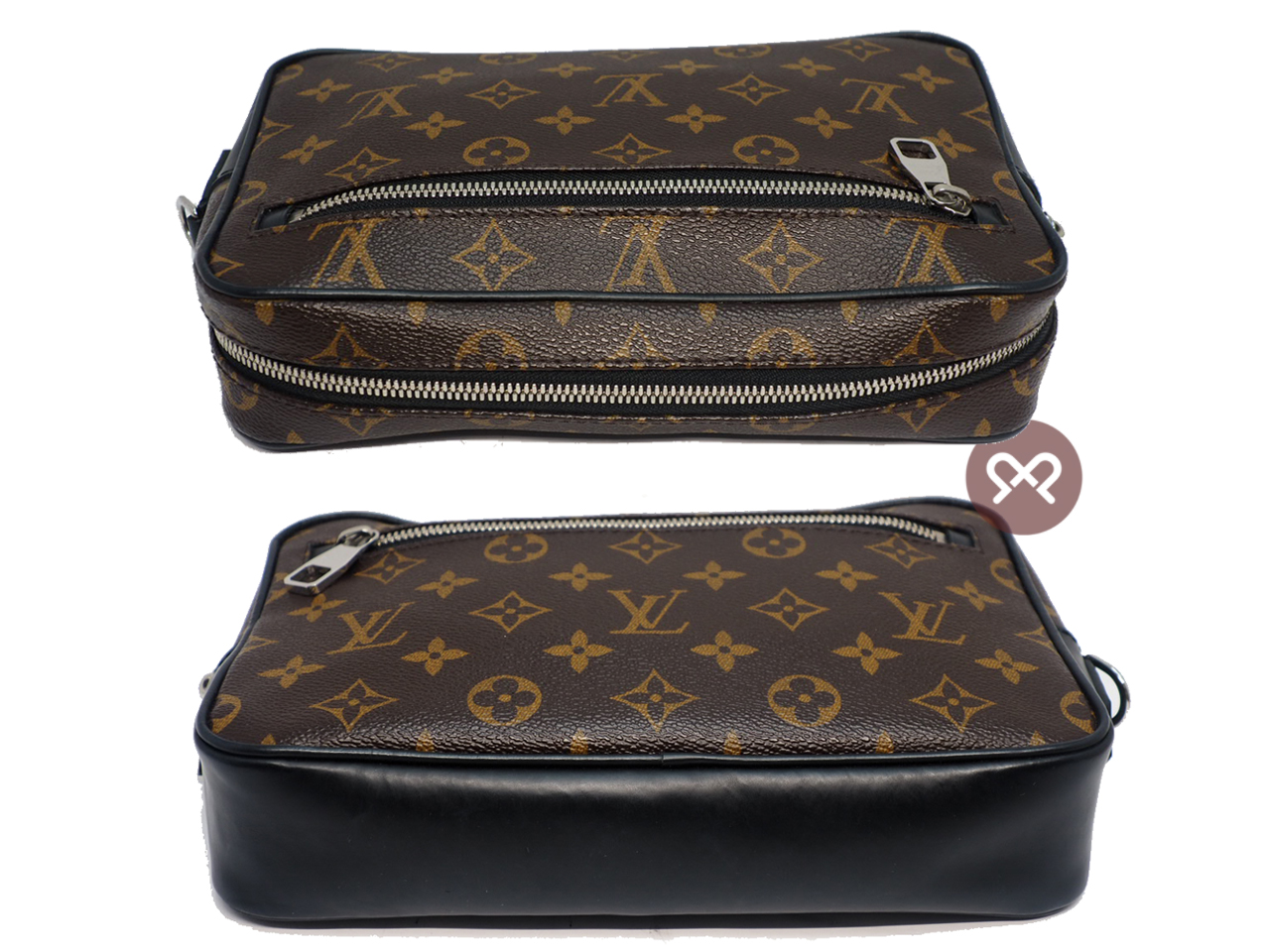 Louis Vuitton M42838 Monogram Canvas Pochette Kasai Macassar Clutch Bag ( SR4126) - Image 3