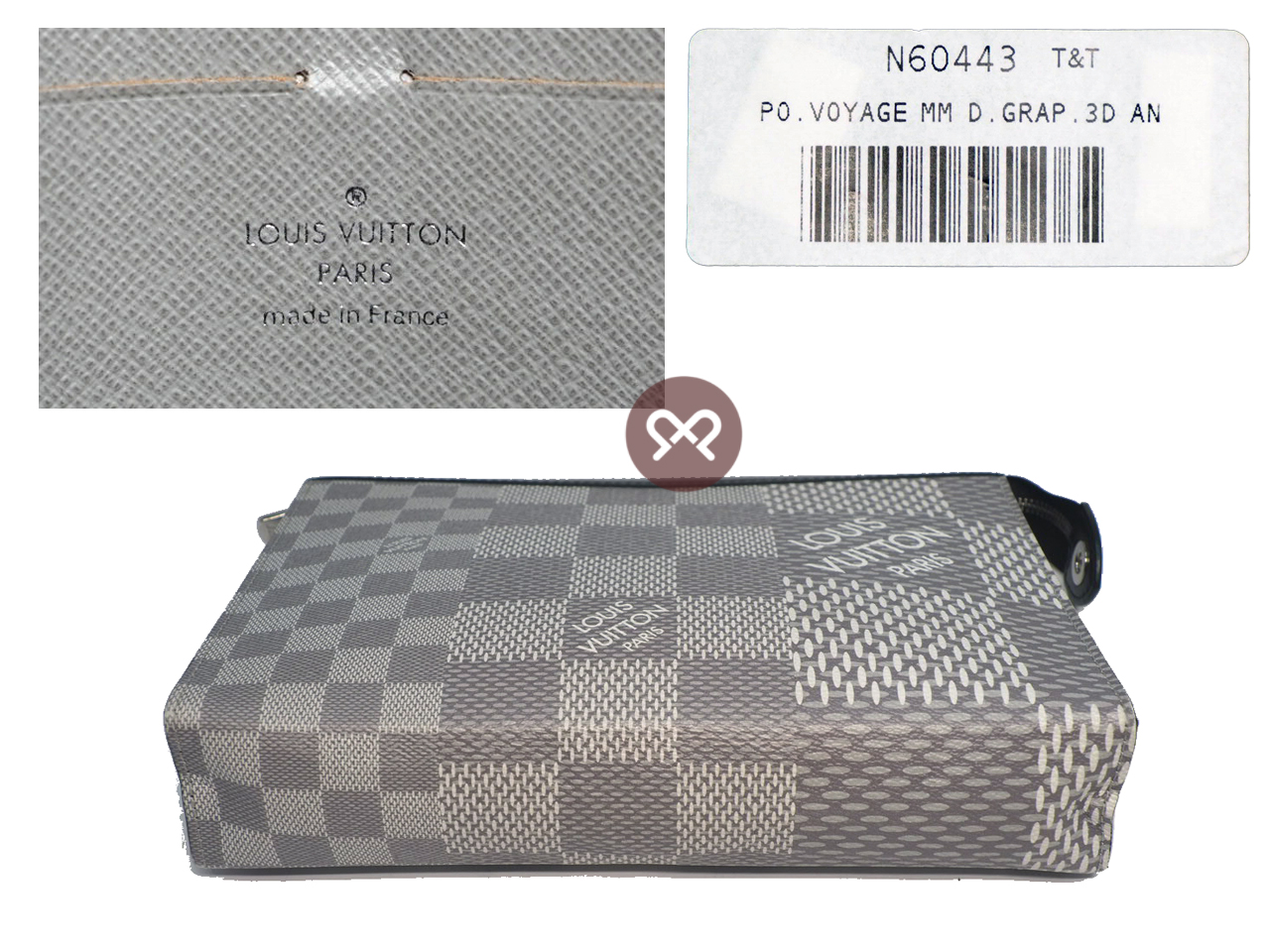 Louis Vuitton N60443 Damier Graphite Canvas Pochette Voyage MM (SP0211) - Image 4